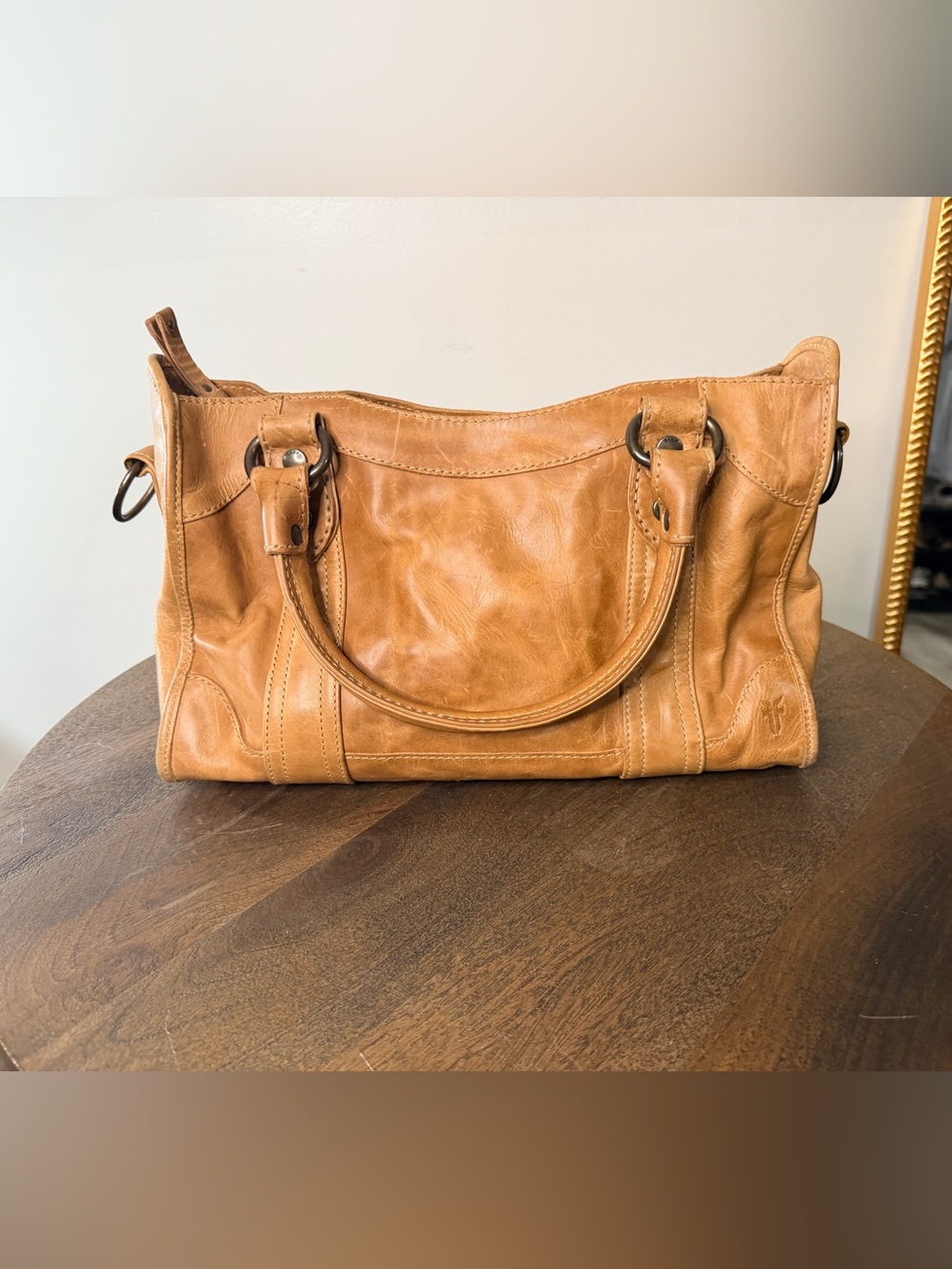 Frye Melissa Leather Satchel in Tan